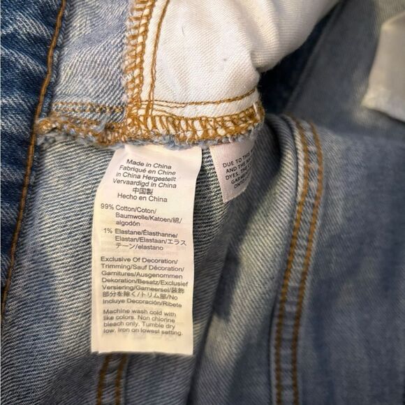 Madewell Stretch Denim A Line Snap Mini Skirt Button Front Womens Size 25 - Picture 10 of 12